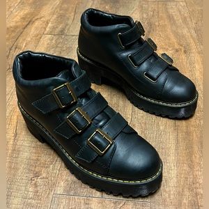 Dr. Martens Coppola Buckled Platform Boots L 10/ UK 8
